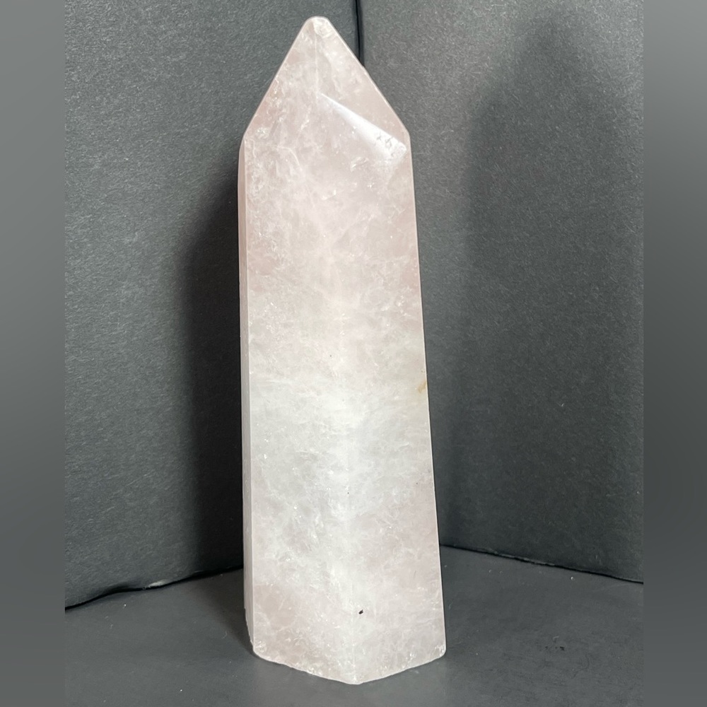 Natural Rose Quartz Obelisk Crystal Tower 310g